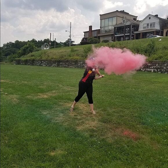 Pink Gender Reveal Baseballs for Baby Girl - Picture 3 of 8